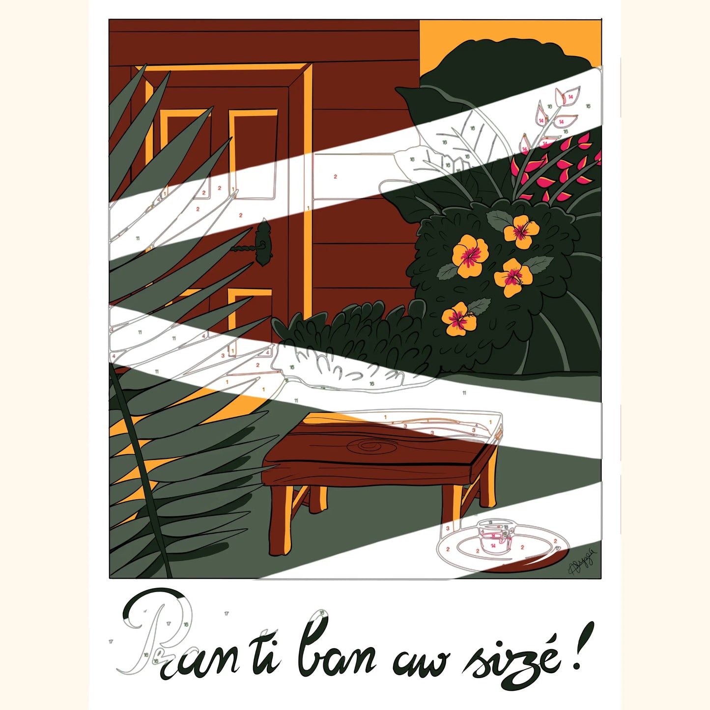 Ti Ban – Kit de peinture par numéros inspiré des Caraïbes Ma boutique