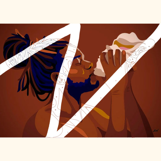 Konk – Kit de peinture par numéros inspiré de la musique caribéenne Ti pòz