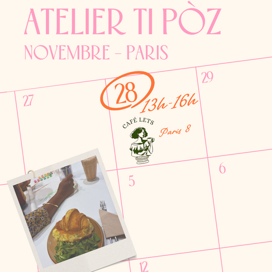 Atelier peinture par numéros caribéen à Paris – 28 Novembre Ti pòz