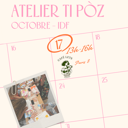 Atelier peinture par numéros caribéen à Paris – Ti pòz