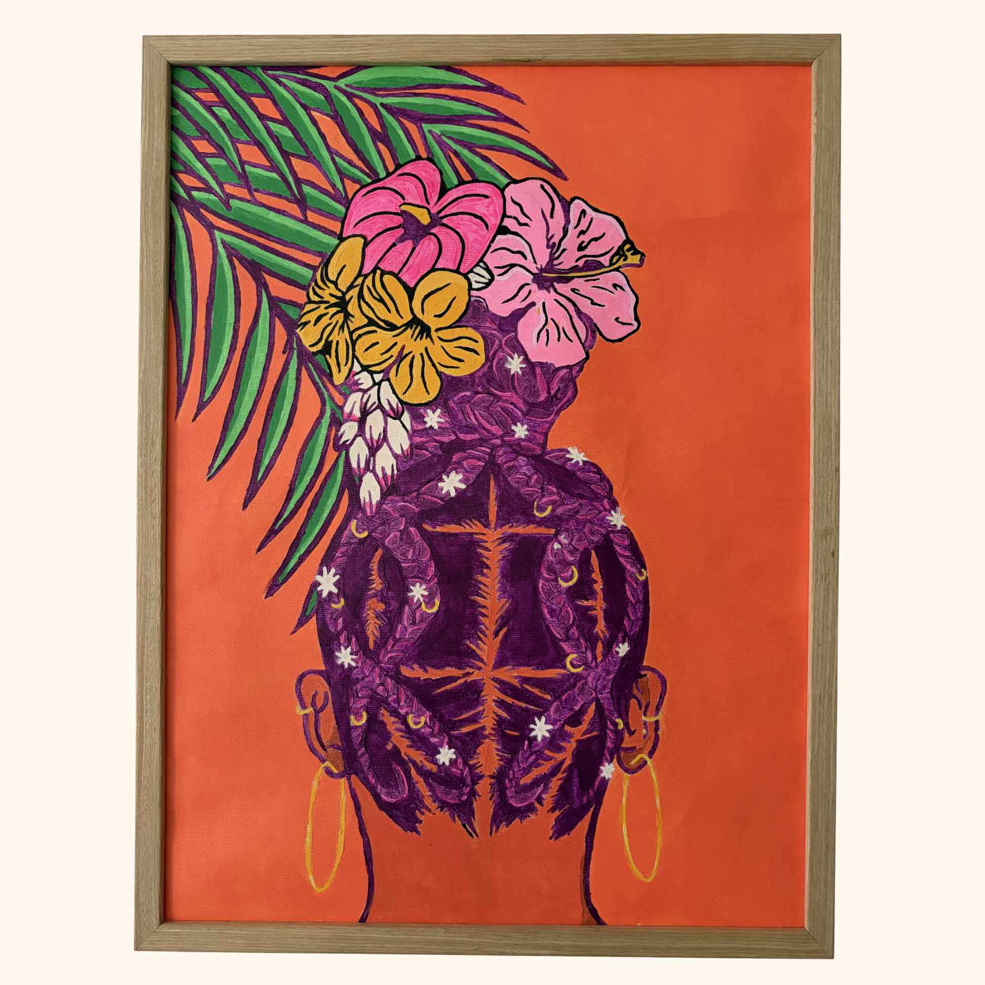 Tèt é Flè – Kit de peinture par numéros inspiré de la fierté capillaire caribéenne Ti pòz