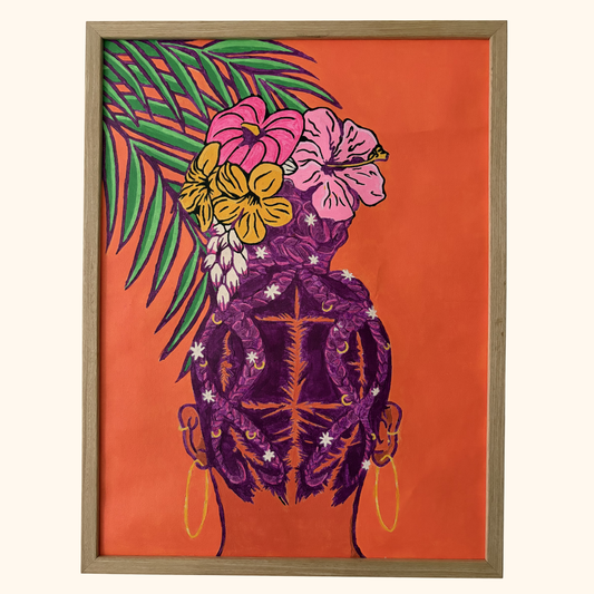 Tèt é Flè – Kit de peinture par numéros inspiré de la fierté capillaire caribéenne