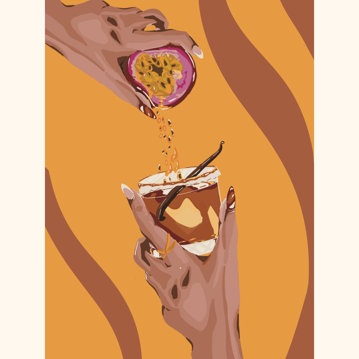 Passion Vanille – Kit peinture par numéros 30x40cm
