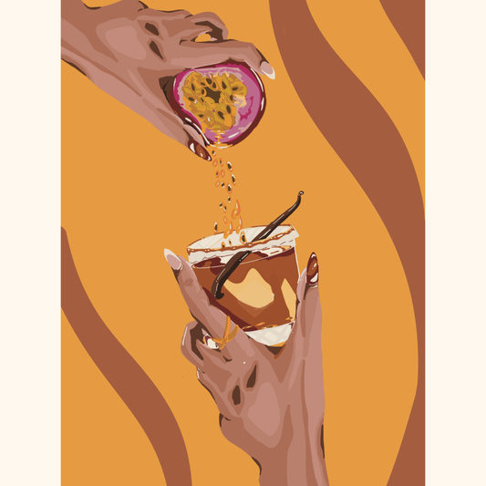 Passion Vanille – Kit peinture par numéros 30x40cm